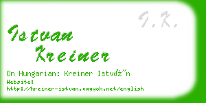 istvan kreiner business card